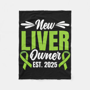 New Liver Owner Est. 2025 - Liver Transplant Recie Fleece Blanket