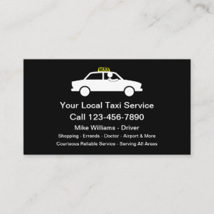 New Local Taxi Service Business Cards