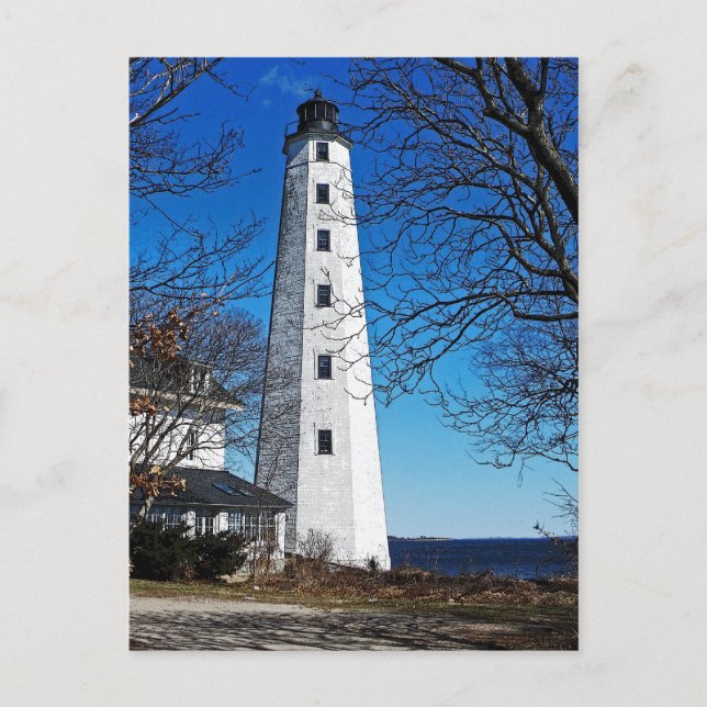 New London Harbor Light Postcard (Front)