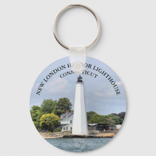 New London Harbor Lighthouse, Connecticut Keychain