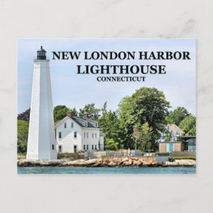 New London Harbor Lighthouse, Connecticut Postcard