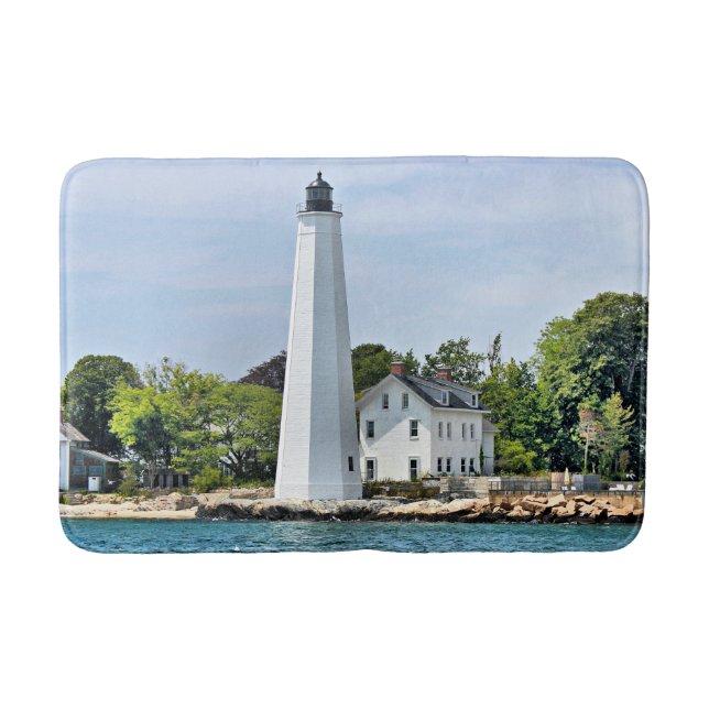 New London Harbor Lighthouse, CT Bath Mat (Front)
