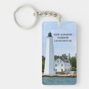 New London Harbor Lighthouse, CT Keychain