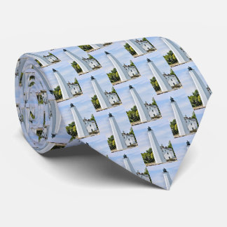 New London Harbor Lighthouse, CT Mens Tie