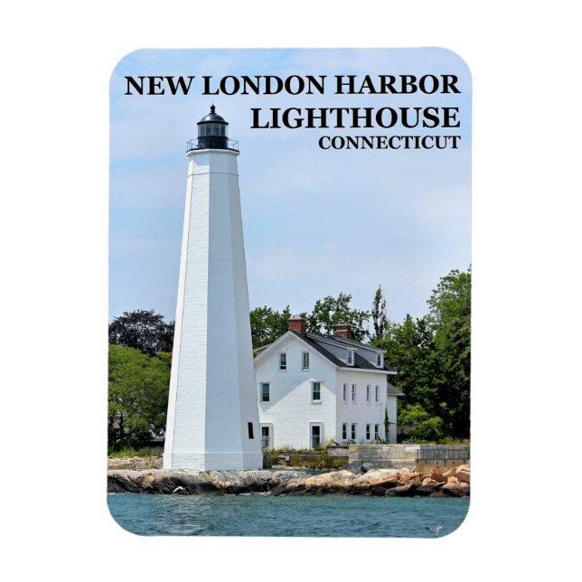 New London Harbor Lighthouse, CT Photo Magnet (Vertical)