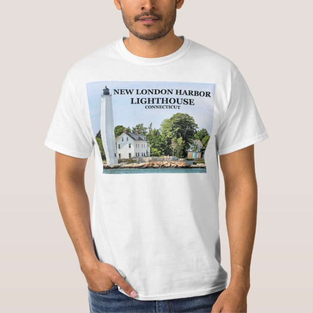 New London Harbor Lighthouse, CT T-Shirt (Front)