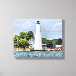 New London Harbor Lighthouse CT Wrapped Canvas Print
