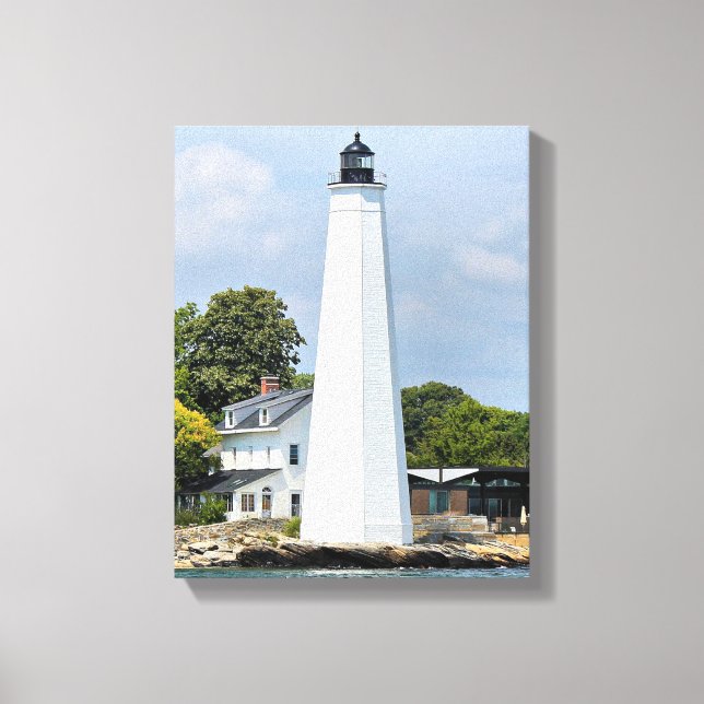 New London Harbor Lighthouse CT Wrapped Canvas Print (Front)