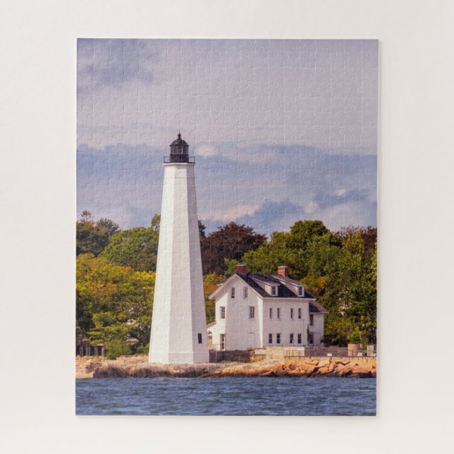 New London Harbor Lighthouse Jigsaw Puzzle (Vertical)