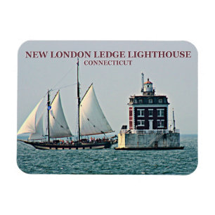 New London Ledge Light, Connecticut Photo Magnet