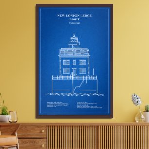 New London Ledge Lighthouse - Connecticut – AD Framed Art