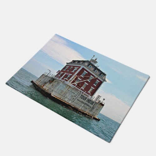 New London Ledge Lighthouse Connecticut Door Mat