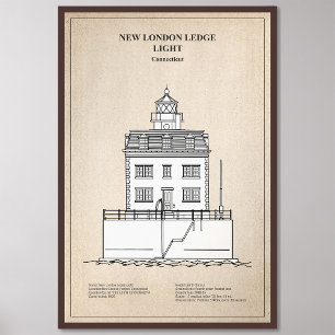 New London Ledge Lighthouse - Connecticut - SBD Photo Print