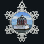 New Londond Ledge Light, CT Christmas ornament<br><div class="desc">The iconic New London Ledge Lighthouse,  in Long Island Sound,  CT Christmas ornament.</div>