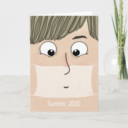 New Look for Summer 2020 Funny Male Face Mask Tan Card