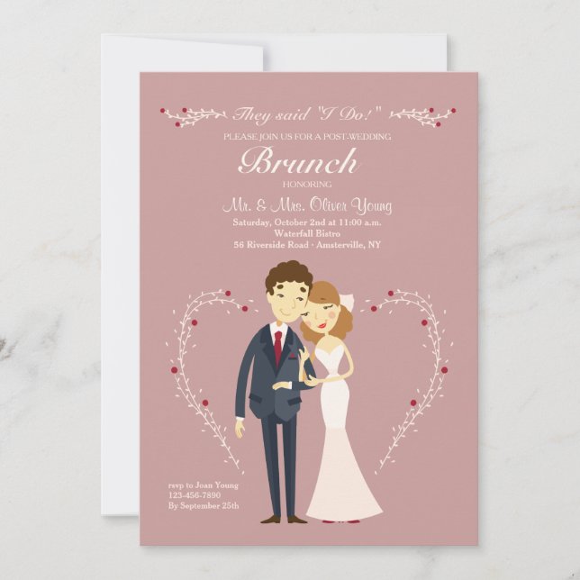 New Love Post Wedding Brunch Invitation (Front)