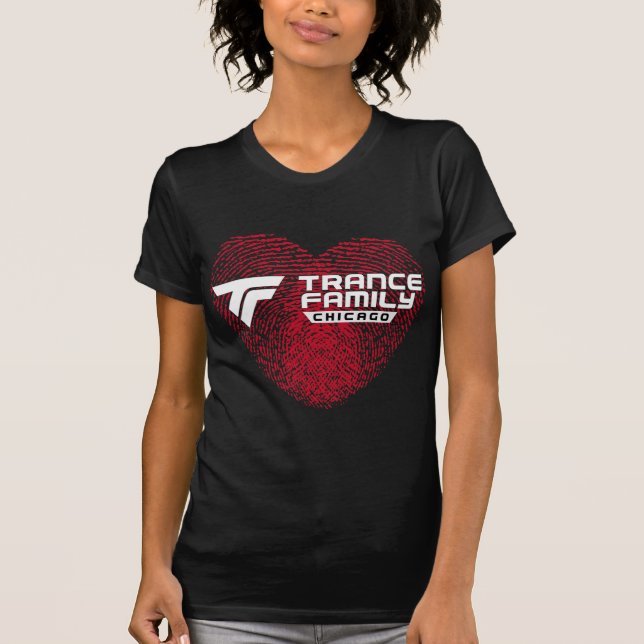 New ! LOVE TRANCE FAMILY tshirt large logo + hart (Front)