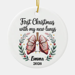 New Lungs Lung Transplant First Christmas Ornament