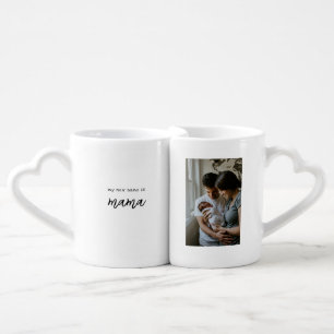 New Mama & Daddy   Matching Photo Coffee Mug Set