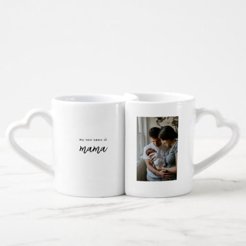 New Mama  Daddy  Matching Photo Coffee Mug Set