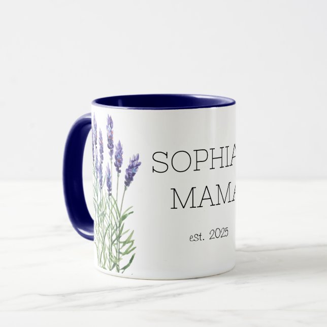 New Mama mug, lavender Mug (Front Left)