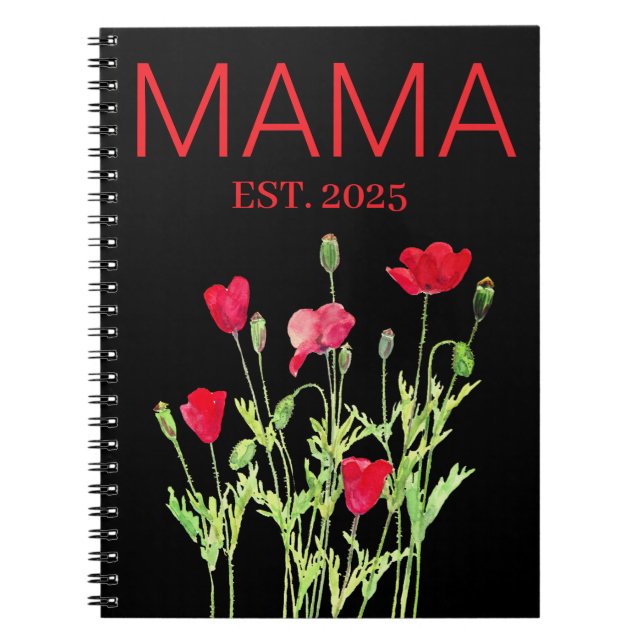New MAMA red poppies Notebook (Front)