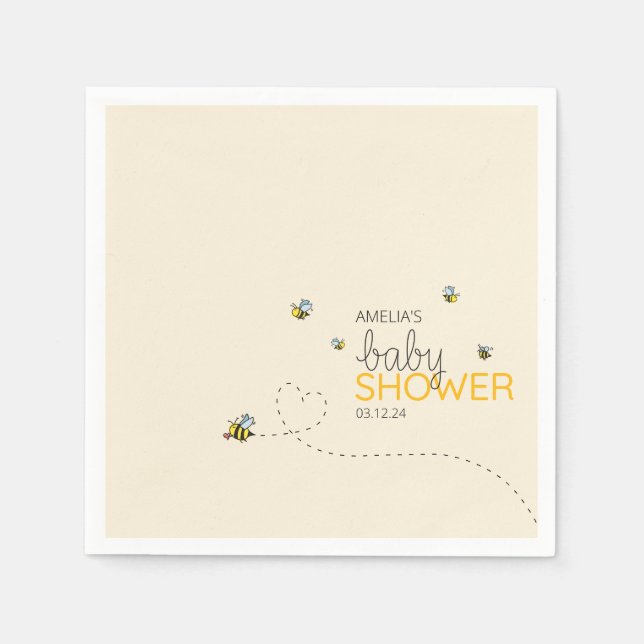 New Mama-to-bee Shower Theme Napkins (Front)