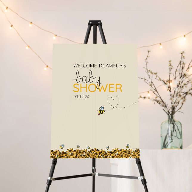New Mama-to-bee Shower Welcome Sign on Foam Board (In Situ (Stand))