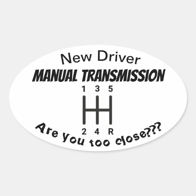 New manual transmission driver sticker (Front)