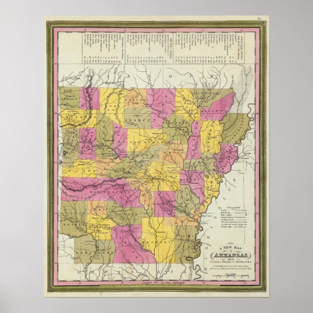 New Map Of Arkansas 2 Poster (Front)