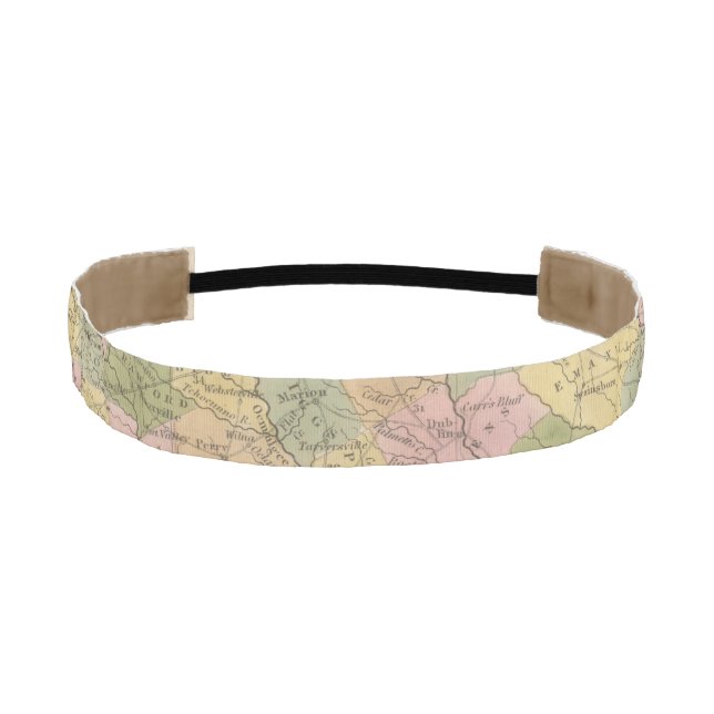 New Map Of Georgia Athletic Headband (Front)