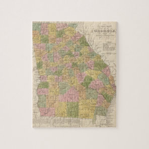 New Map Of Georgia Jigsaw Puzzle