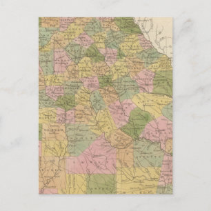 New Map Of Georgia Postcard