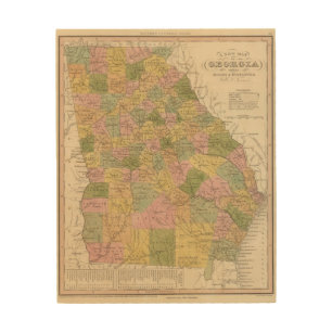 New Map Of Georgia Wood Wall Decor