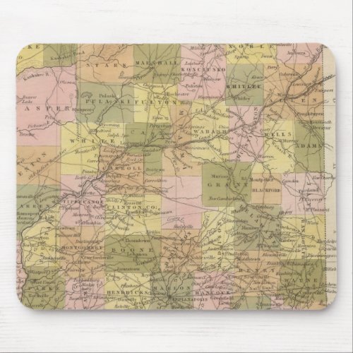 New Map Of Indiana Mouse Pad