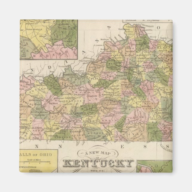 New Map Of Kentucky 2 Magnet (Front)