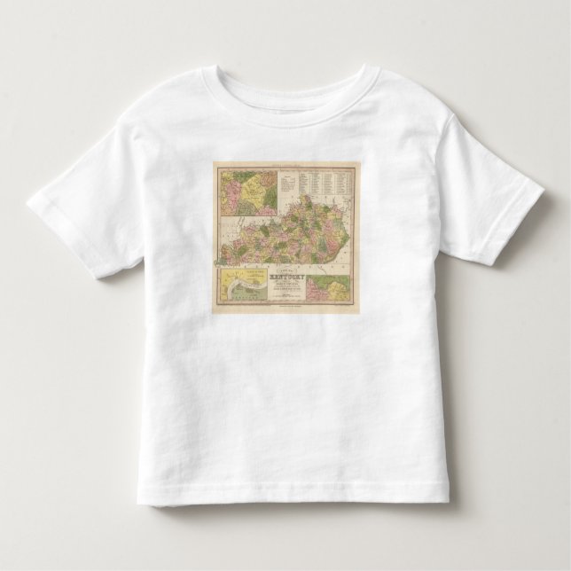 New Map Of Kentucky 2 Toddler T-shirt (Front)