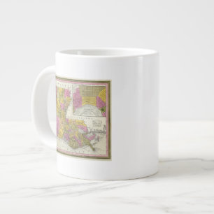 New Map Of Louisiana 3 Giant Coffee Mug