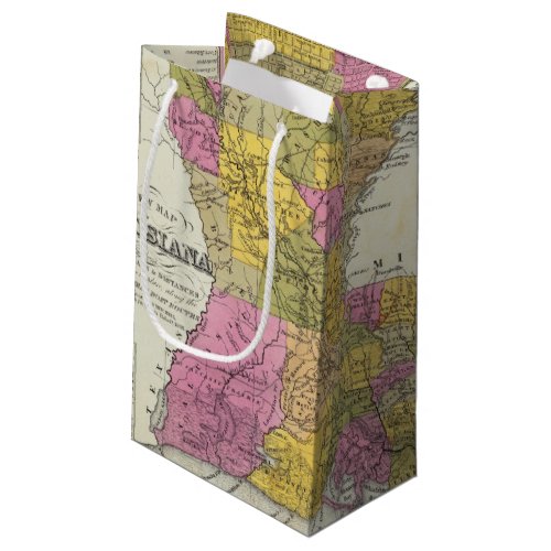 New Map Of Louisiana 3 Small Gift Bag