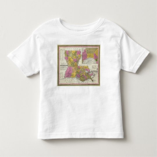 New Map Of Louisiana 3 Toddler T-shirt