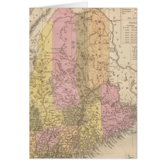 New Map of Maine Cards (Front)