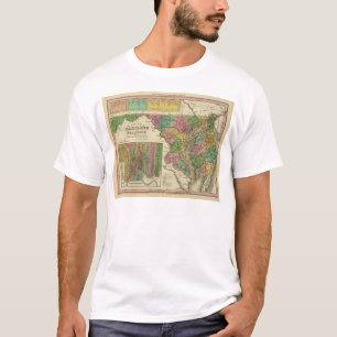 New Map Of Maryland and Delaware 2 T-Shirt