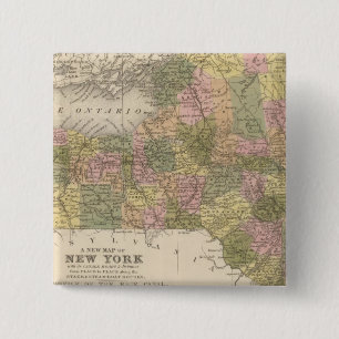New Map Of New York Button