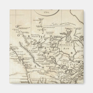 New Map of North America Magnet