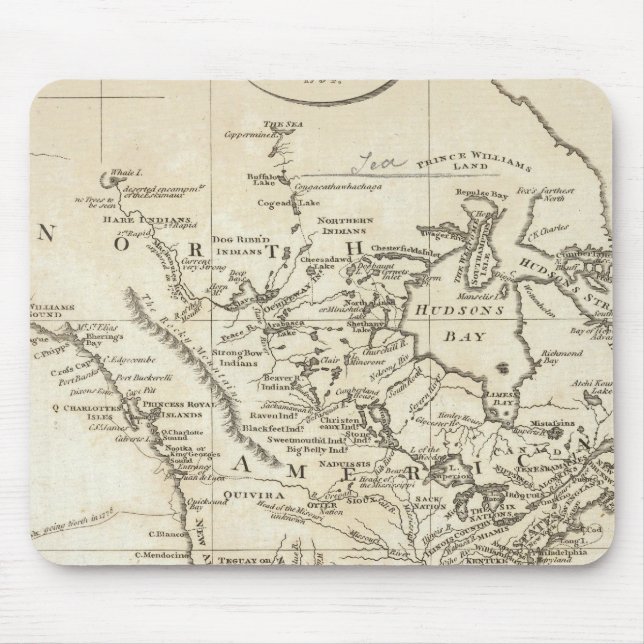 New Map of North America Mouse Pad (Front)