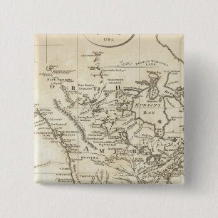New Map of North America Pinback Button