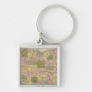 New Map Of Ohio Keychain
