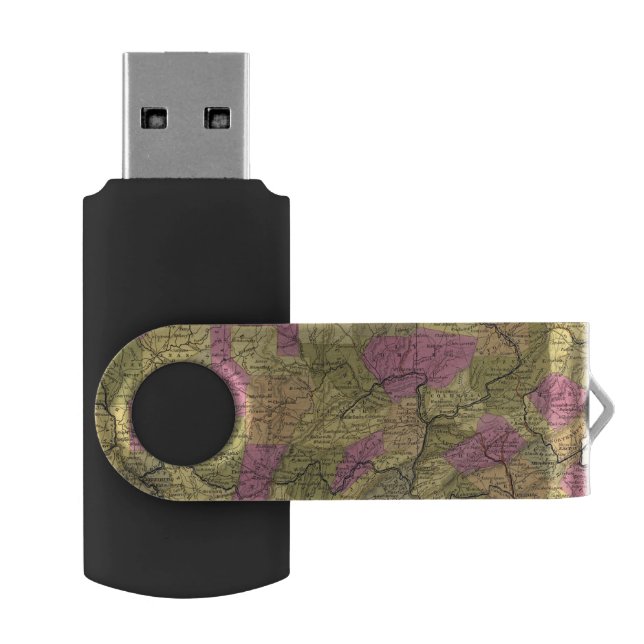 New Map Of Pennsylvania 2 Flash Drive (Opened)