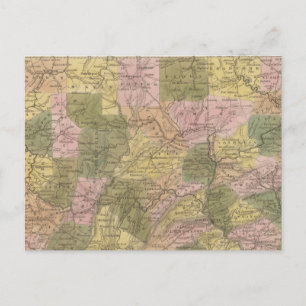 New Map Of Pennsylvania Postcard