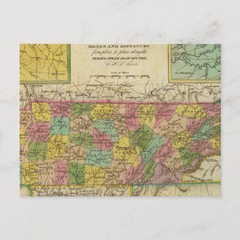 New Map Of Tennessee 2 Postcard by davidrumsey at Zazzle